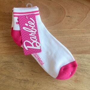 Barbie socks 2 pack pink socks crew socks NWT size 9-11